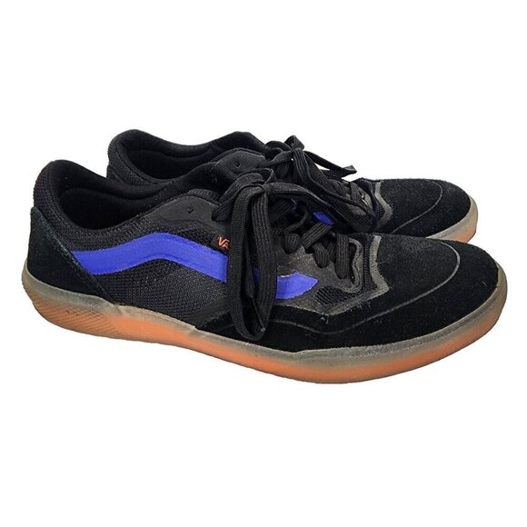Vans Ave Athletic Black Orange Blue Ultimate Waffle Skate Shoes Men's Size 9 - Picture 1 of 14